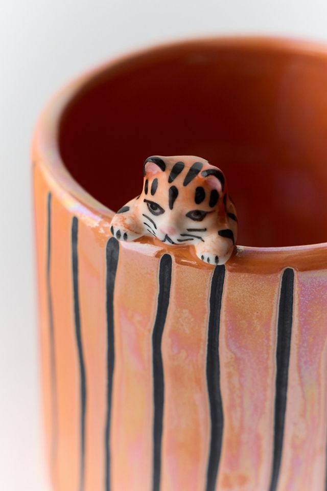 Sleepy Kitty Sculpted Ceramic Mug #2