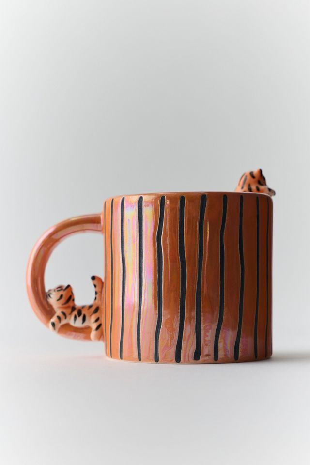 Sleepy Kitty Sculpted Ceramic Mug #3