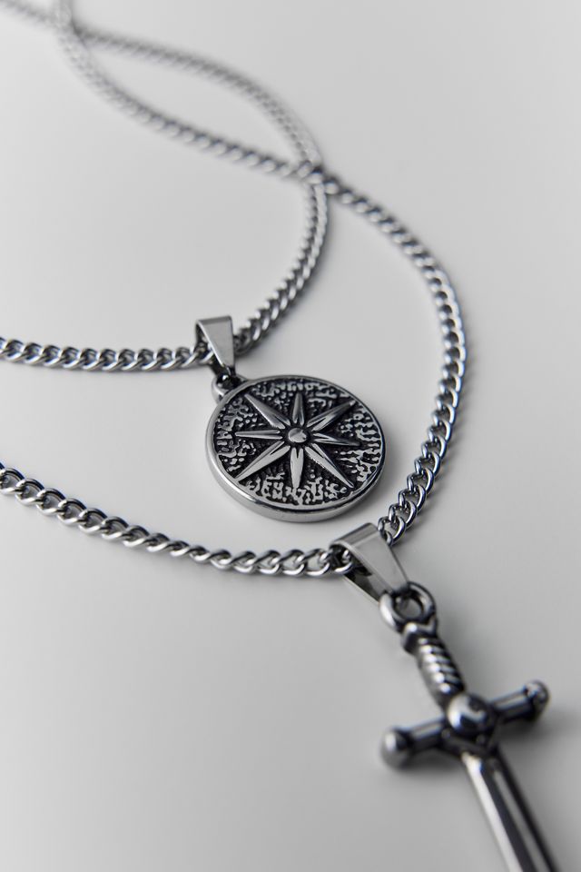 Double Pendant Layering Necklaces Set #2