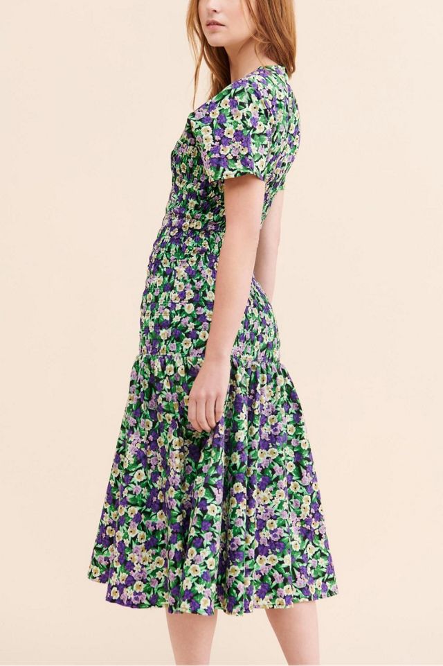 Ghospell Mountain Flowers Midi Dress #1