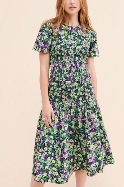 Ghospell Mountain Flowers Midi Dress
