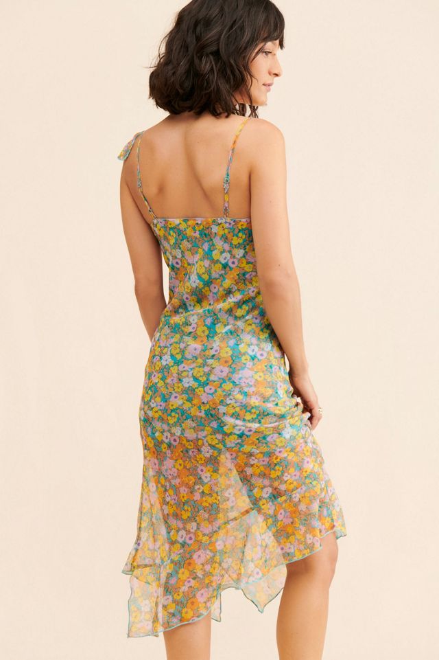 Shreen Asymmetrical Floral Midi Dress #1