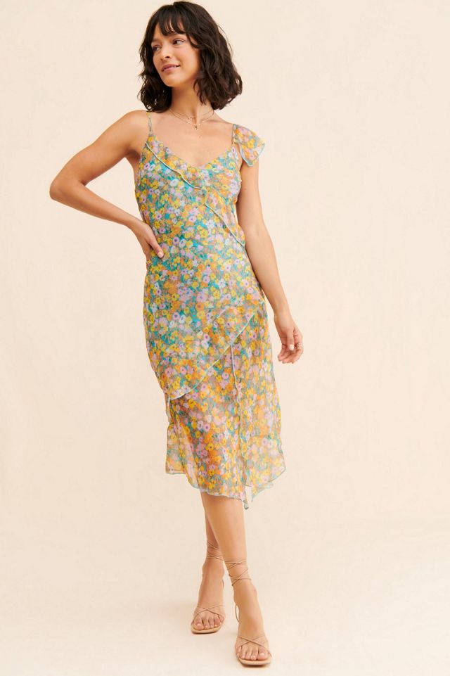 Shreen Asymmetrical Floral Midi Dress #3