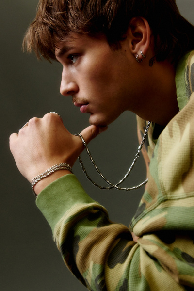 Cylinder Linked Chain Necklace