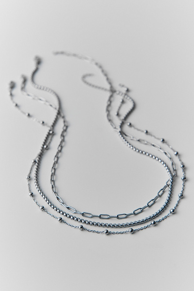 Saturn Link Chain Layering Necklaces Set