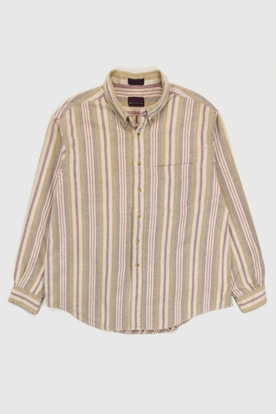 Vintage Striped Button-Down Shirt