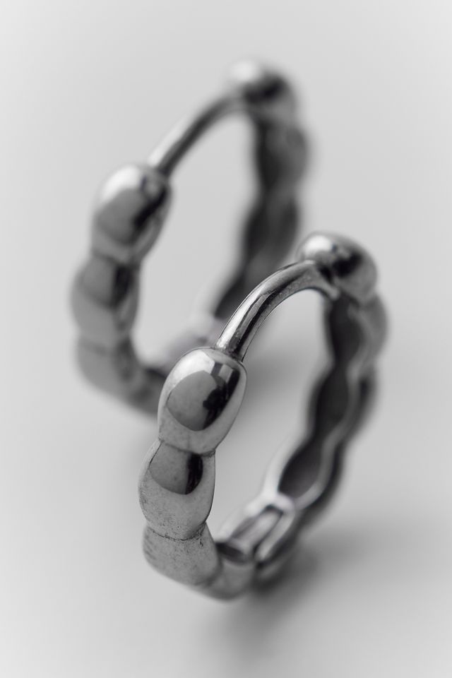 Pebble Link Waterproof Hoop Earrings #4