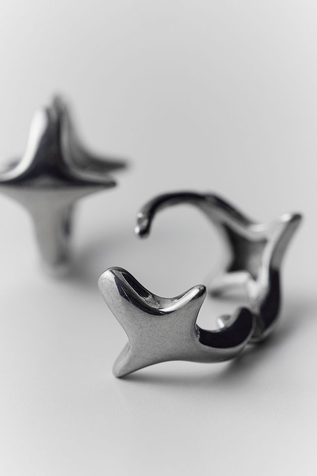 Star Cross Waterproof Hoop Earrings #2