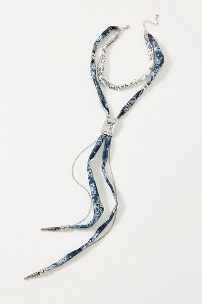 Bandana Layered Bolo Wrap Necklace