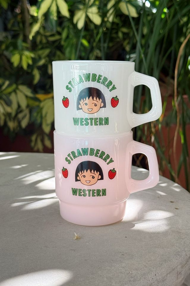 Strawberry Western Chibi Maruko Chan Milky Mug #1