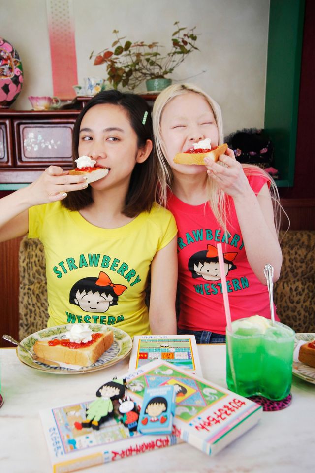 Strawberry Western Chibi Maruko Chan Raglan Top #4