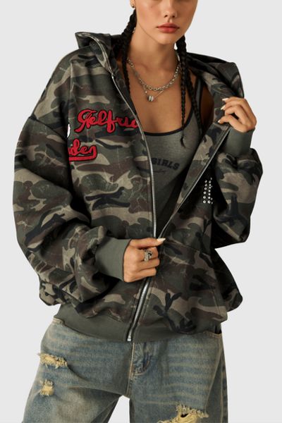Aelfric Eden Camo Zip Up Hoodie