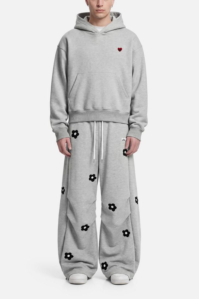 Aelfric Eden Floral Embroidery Baggy Barrel Sweatpants #1