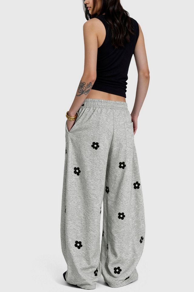 Aelfric Eden Floral Embroidery Baggy Barrel Sweatpants #2