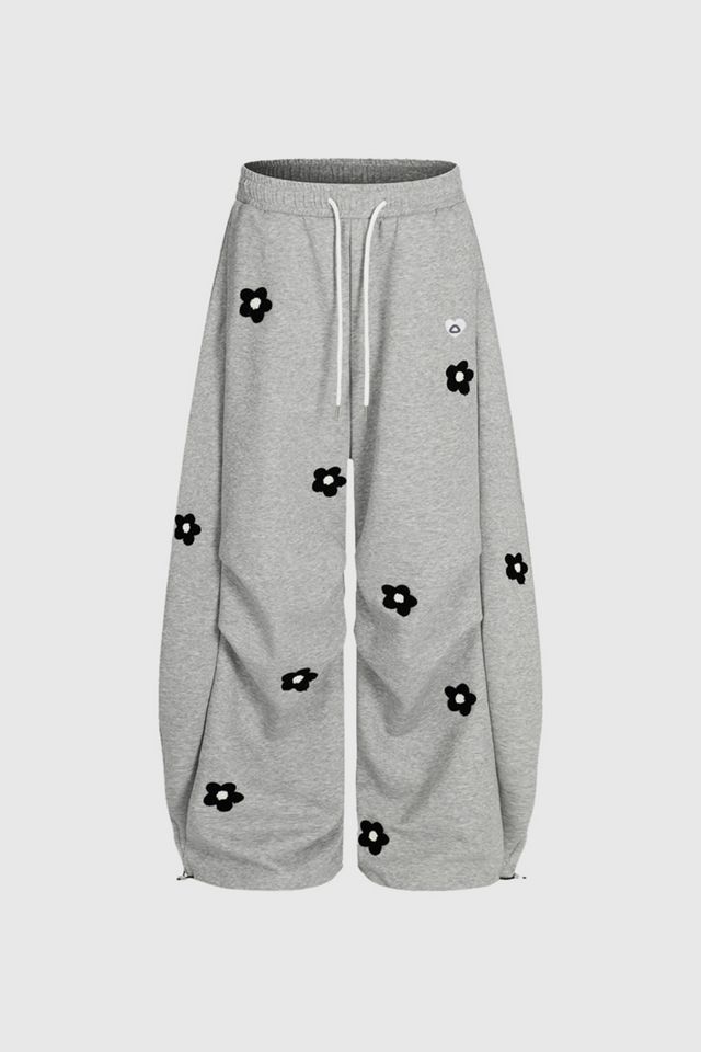 Aelfric Eden Floral Embroidery Baggy Barrel Sweatpants #3