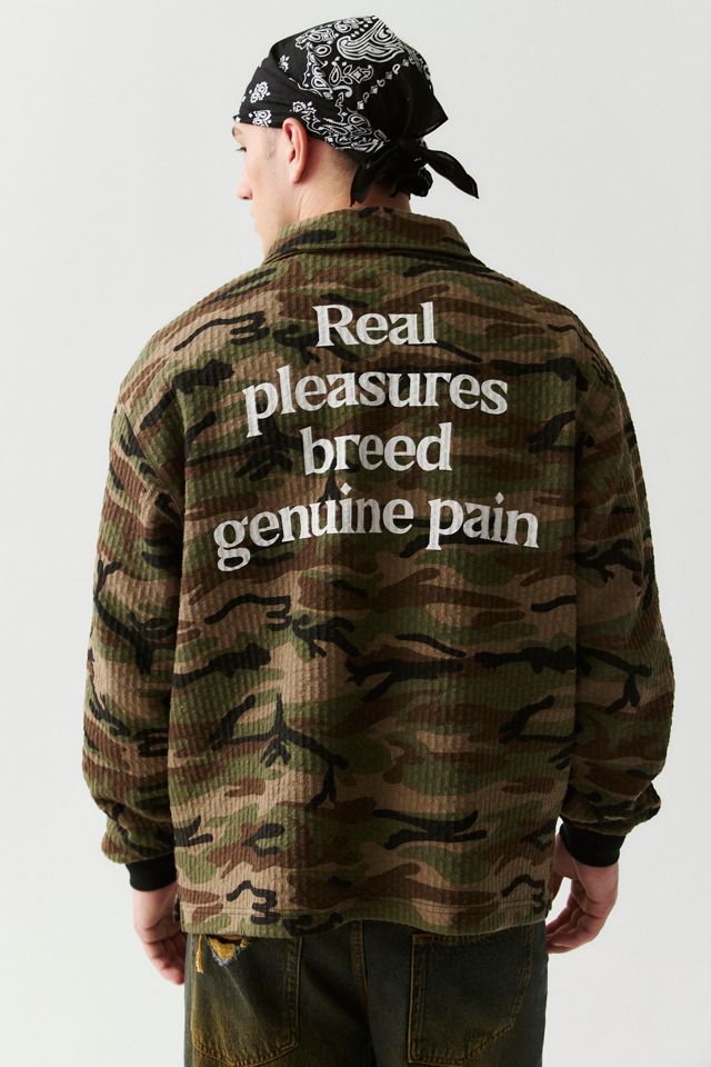 PLEASURES Textured Camo Quarter-Zip Sweatshirt #4