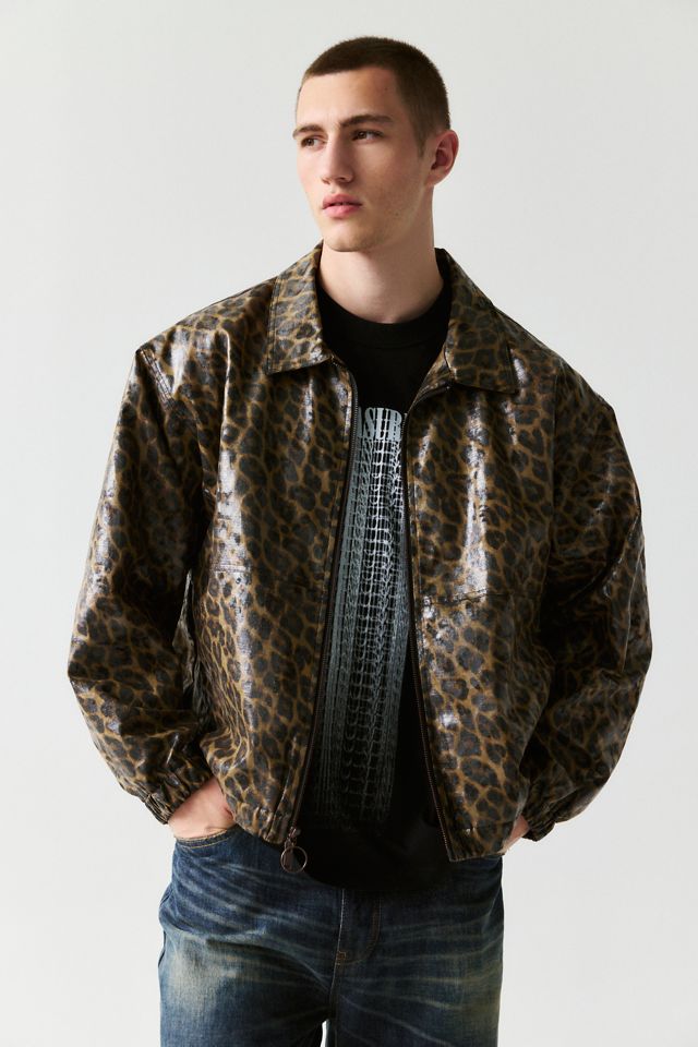 PLEASURES Leopard Waxed Jacket #2
