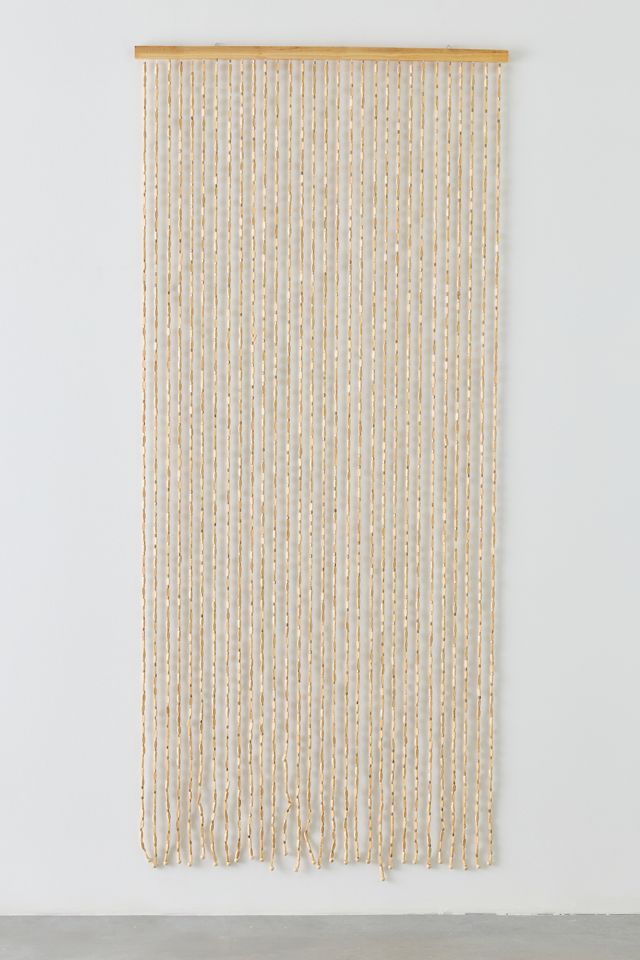 Sage Bamboo Beaded Doorway Curtain #1