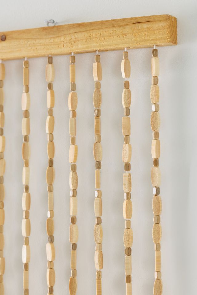 Sage Bamboo Beaded Doorway Curtain #3