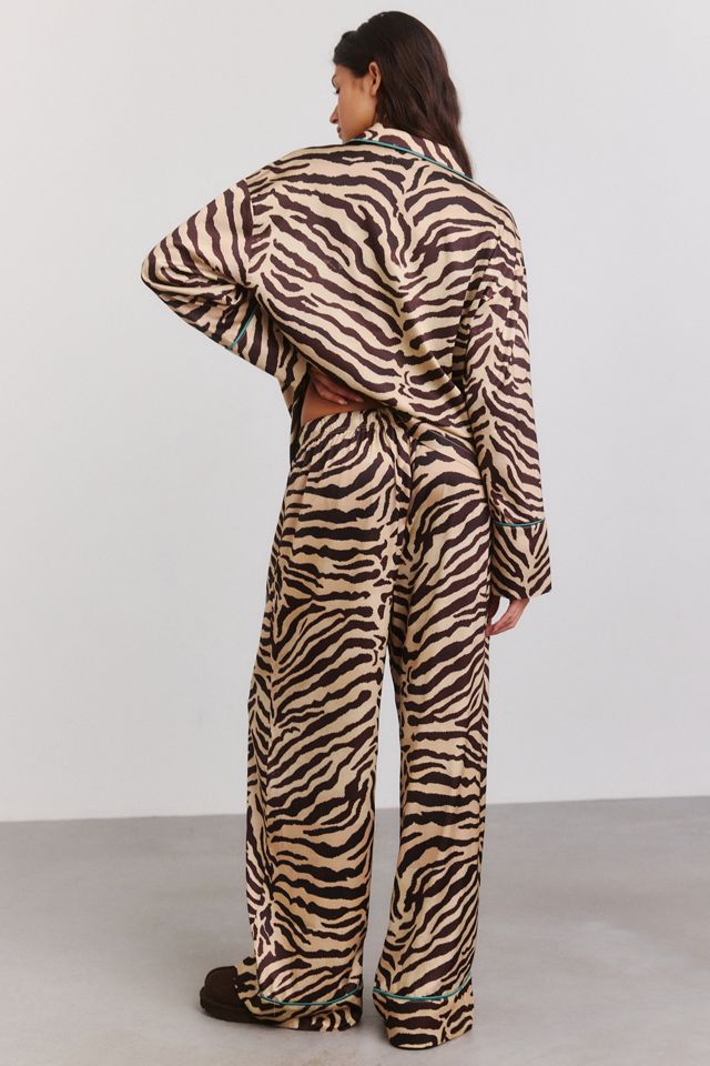 Wild Lovers Madeline Zebra Satin PJ Pants #3