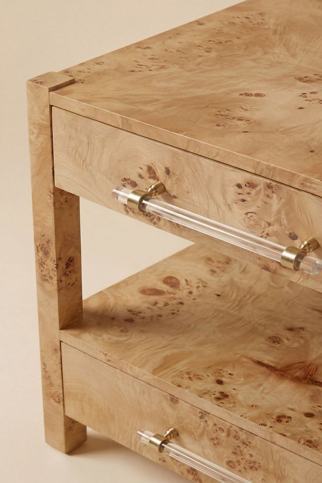 TOV Furniture Brandyss Burl Storage Nightstand #1