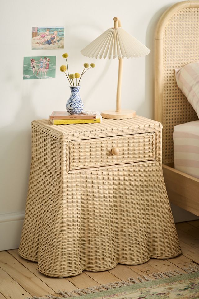 TOV Furniture Pentra Rattan Storage Nightstand #1
