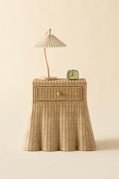 TOV Furniture Pentra Rattan Storage Nightstand