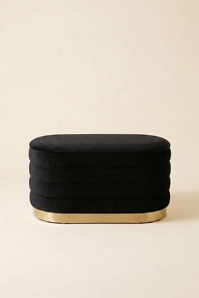 TOV Furniture Lillian Velvet Upholstered Storage Bench