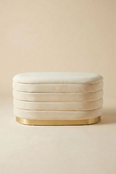 TOV Furniture Lillian Velvet Upholstered Storage Bench