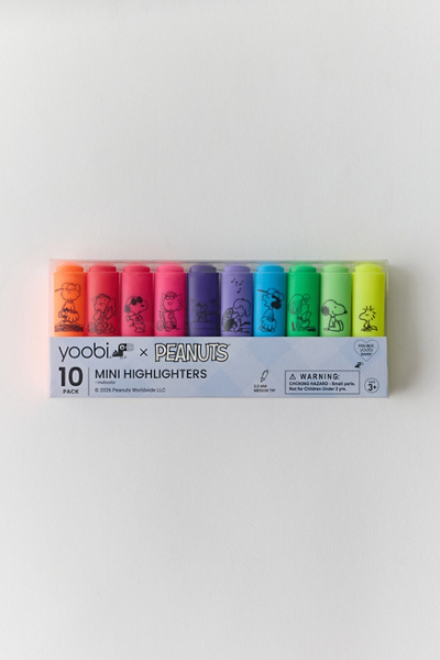 Yoobi X Peanuts Mini Highlighter Marker Set
