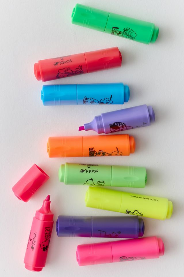 Yoobi X Peanuts Mini Highlighter Marker Set #1