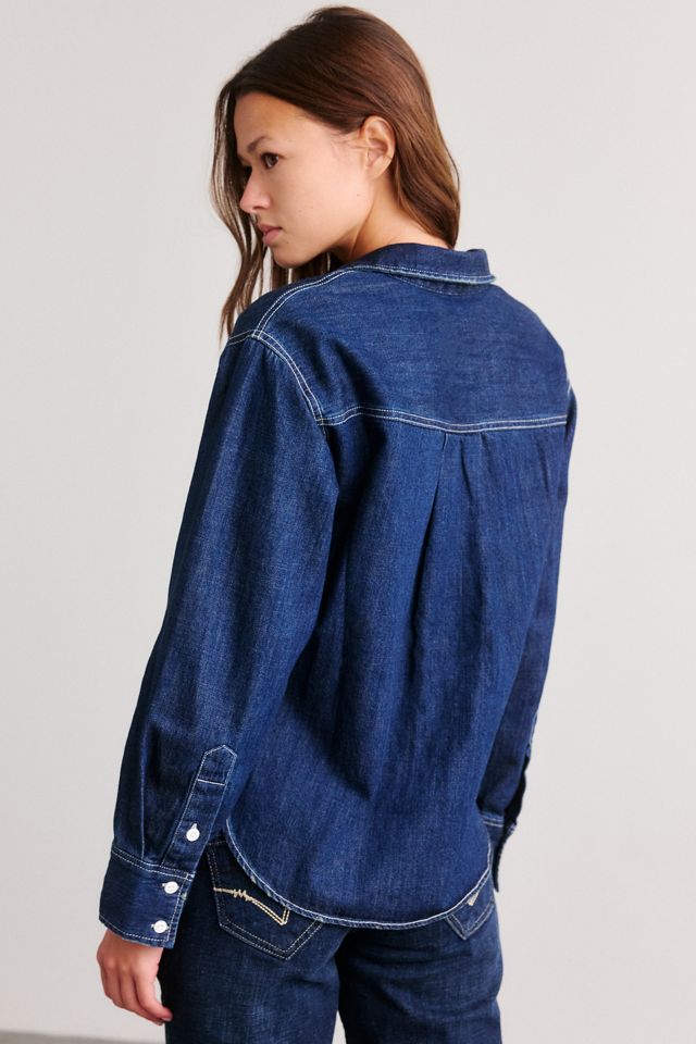 BDG Homebody Oversized Denim Button-Down Shirt #3