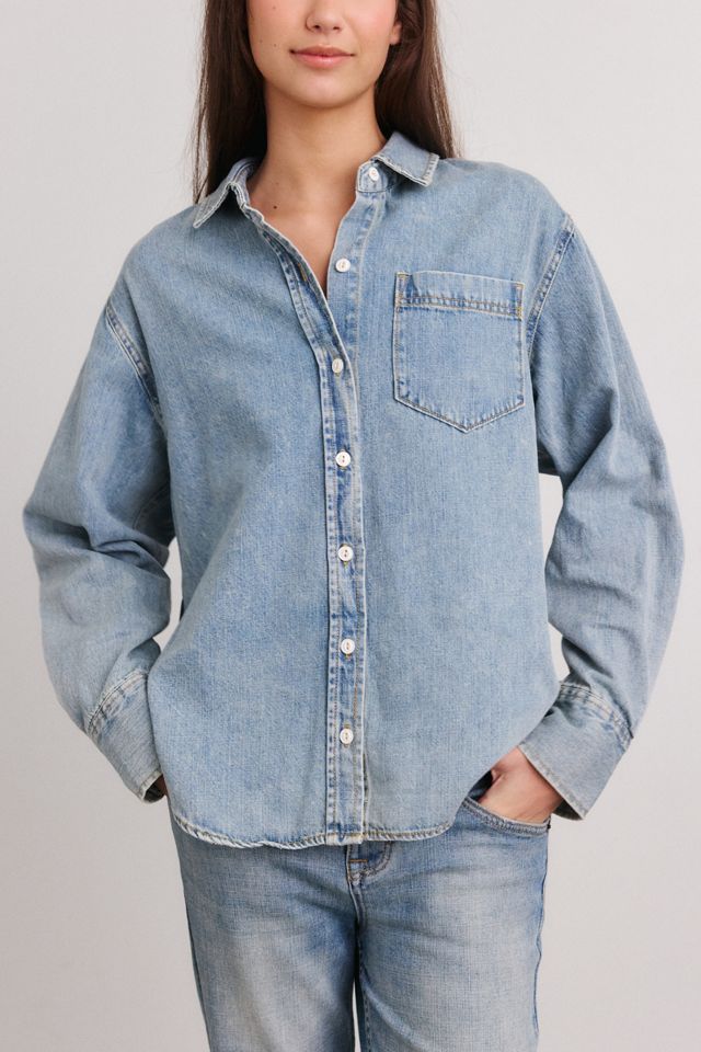 BDG Homebody Oversized Denim Button-Down Shirt #3
