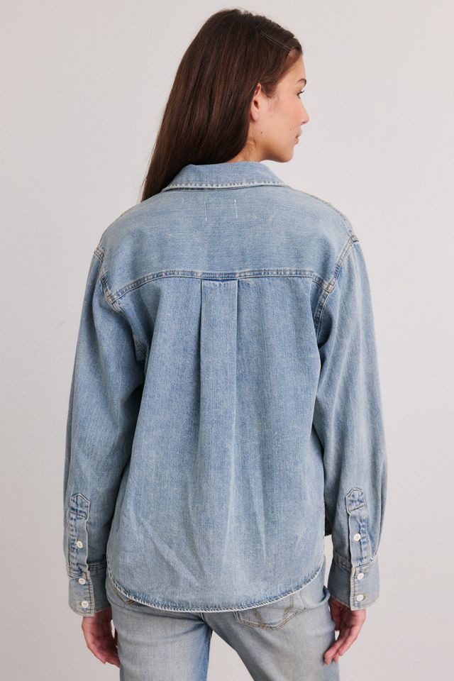 BDG Homebody Oversized Denim Button-Down Shirt #4