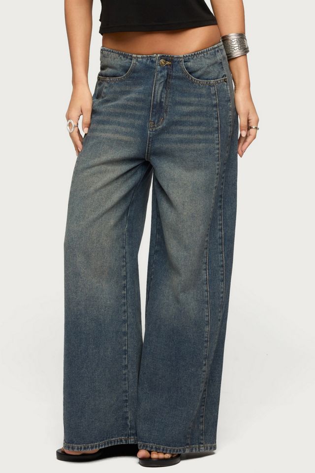 Edikted Elia No Waistband Low Rise Baggy Jeans #3