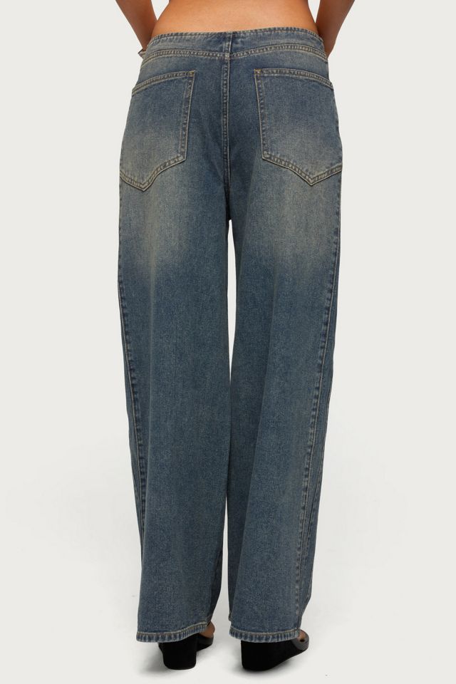 Edikted Elia No Waistband Low Rise Baggy Jeans #4