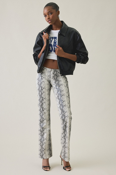 I.AM.GIA. Hendrix 2.0 Snakeskin Faux Leather Low-Rise Pants