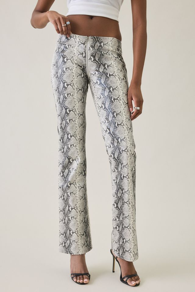 I.AM.GIA. Hendrix 2.0 Snakeskin Faux Leather Low-Rise Pants #1
