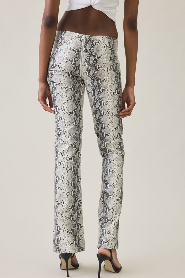 I.AM.GIA. Hendrix 2.0 Snakeskin Faux Leather Low-Rise Pants #4