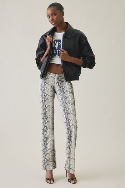 I.AM.GIA. Hendrix 2.0 Snakeskin Faux Leather Low-Rise Pants