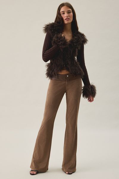 I.AM.GIA. Viviane Faux Suede Low-Rise Flare Pants