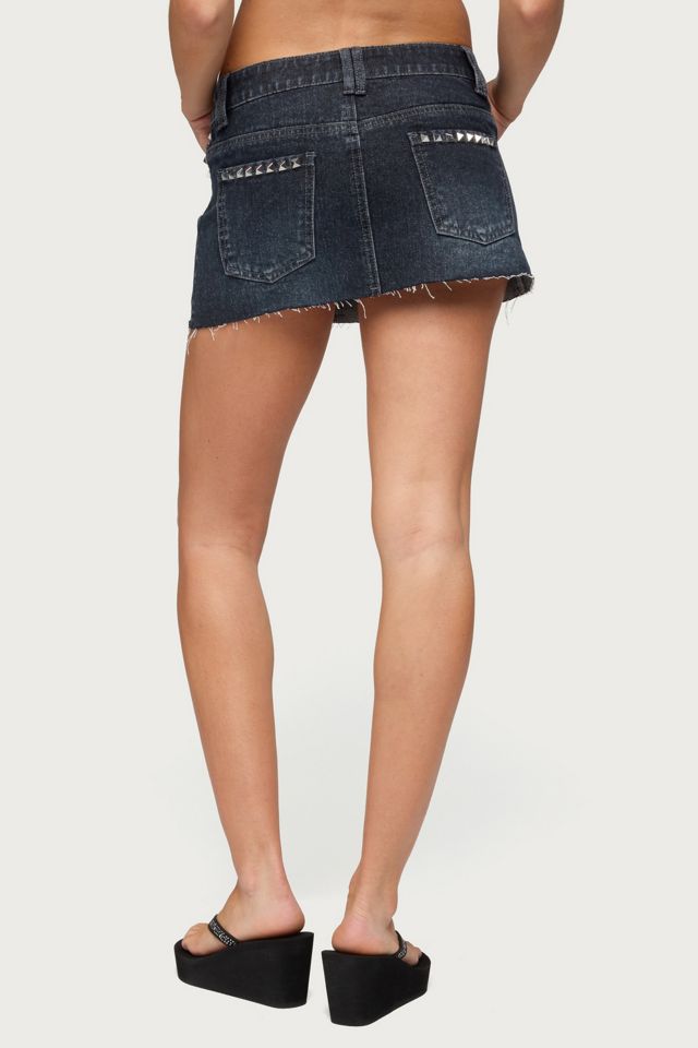 Edikted Nicole Studded Denim Mini Skirt #3