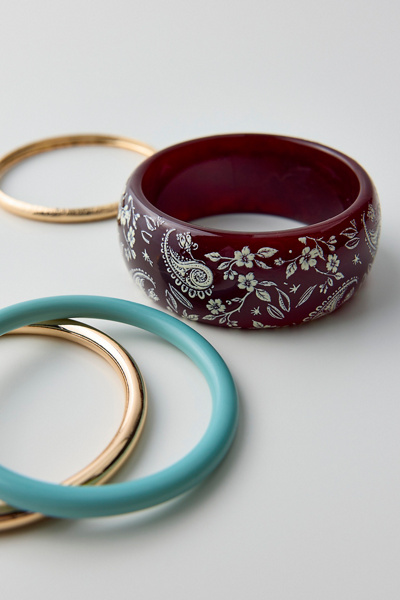 Paisley Bangle Bracelets Set