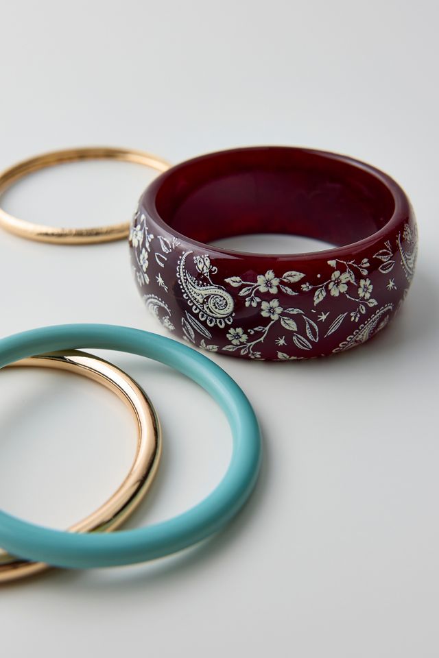 Paisley Bangle Bracelets Set #1