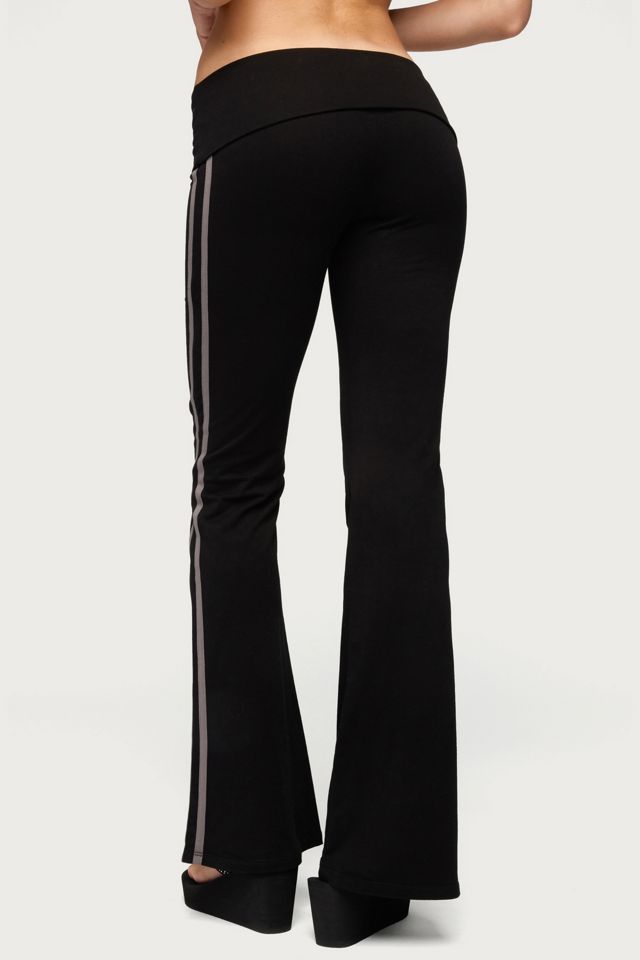 Edikted Charly Foldover Stripey Flared Pants #4