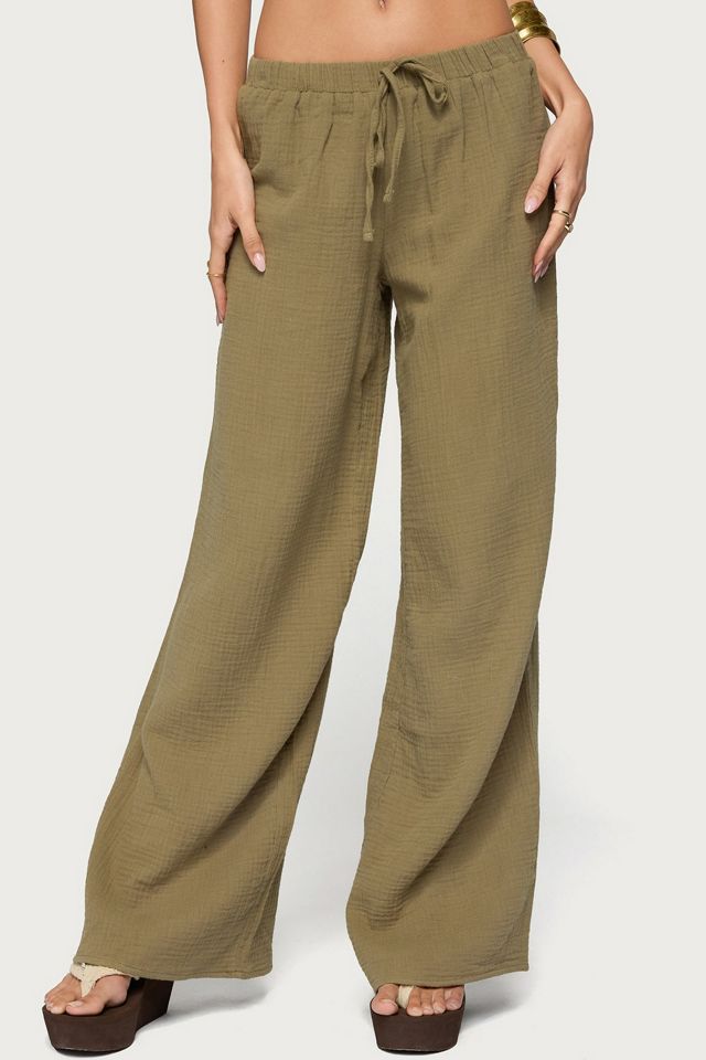 Edikted Viktoria Wide Leg Gauze Pants #1