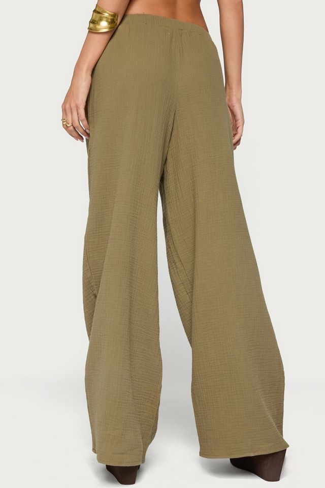 Edikted Viktoria Wide Leg Gauze Pants #4