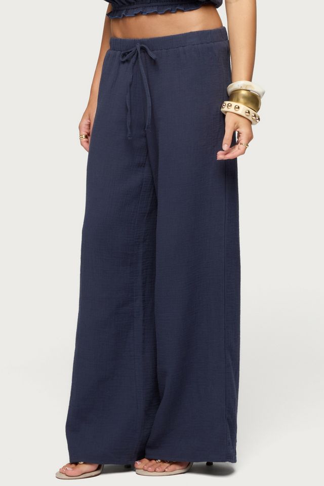 Edikted Viktoria Wide Leg Gauze Pants #3