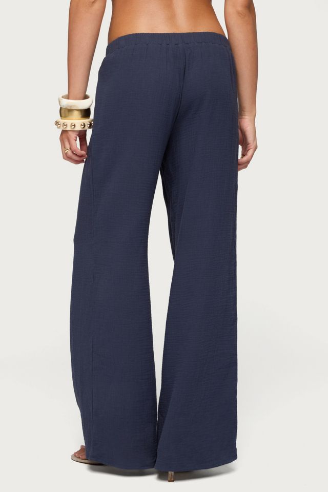 Edikted Viktoria Wide Leg Gauze Pants #4