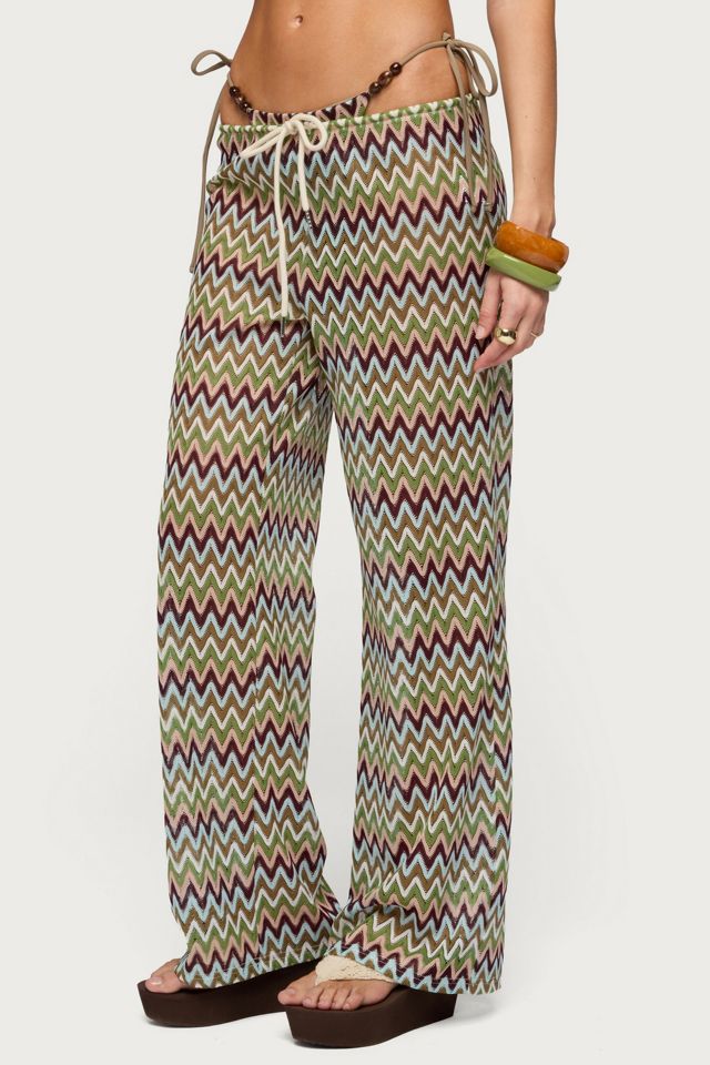 Edikted Mindee Zigzag Crochet Pants #2